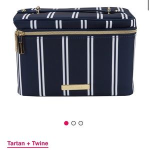 Tartan and twine makeup bag